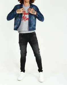 Veste en jean confortable et haute performance pour homme, légère et délavée - Product Image 3
