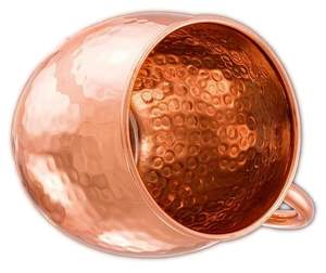 Tasses en cuivre 100% pur, avec poignée en cuivre, pour boire de l'eau, fabriquées par un fabricant et fournisseur indien. - Product Image 2