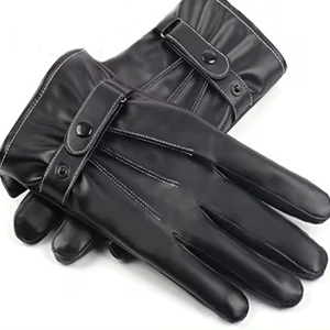 <b>Lady</b> Fashion <b>Leather</b> <b>Gloves</b> 100% Genuine <b>Leather</b> <b>Black</b> Winter <b>Gloves</b> Warm Woman Dressing <b>Gloves</b> - Product Image 5