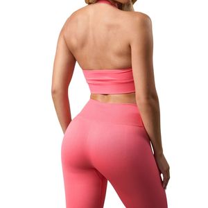 Coral Pink Performance Legging Women Stretch Workout Tights High Rise Fitness Yoga Pants Athletic Activewear Wear - Product Image 4