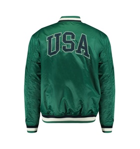 Chaqueta Varsity de Satén para Hombre, Estilo Urbano, Diseño de Béisbol, con Logotipo Bordado Personalizado, para Invierno - Product Image 6
