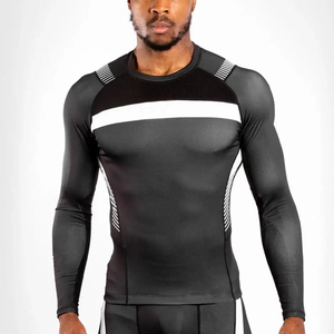 Ensemble Rash Guard Unisexe Premium Compression T-shirt et Pantalon Extensible 4 Directions Respirant Séchage Rapide Protection UV pour MMA Gym Surf Fitness - Product Image 6
