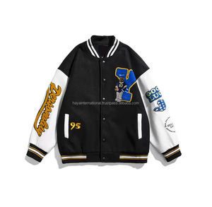 Chaqueta universitaria dorada de lana de algodón personalizada de alta calidad para hombre, bordado con cuello levantado, nuevo retazos de chenilla de alta calidad - Product Image 6