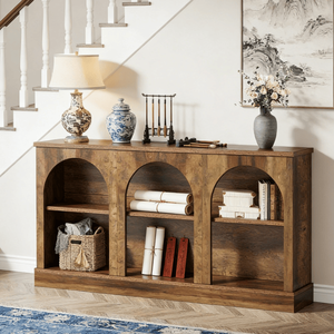 Consolle Lunga Moderna di Lusso in Legno Massello per Ingresso, Appartamento, Hotel o Soggiorno - Arredamento Contemporaneo per la Casa - Product Image 1