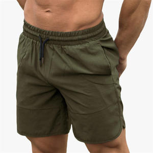 Shorts de sport pour homme en polyester respirant, couleur unie, séchage rapide, avec cordon de serrage à la taille et poches, longueur courte, style décontracté - Product Image 2