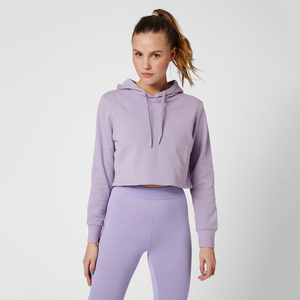 VIBE CRAFT 2025 Wholesale Customized High Quality 100% Cotton Fashionable Breathable Sports <b>Workout</b> Woman Crop Top <b>Hoodies</b> - Product Image 5