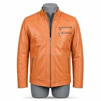 Moderne Vintage Kapuzenjacke in Lederoptik mit Frontlogo Bequeme Alltags-Oberbekleidung für Herren Frühling Warm
