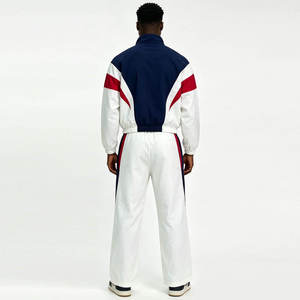 Fabricant de vêtements sur mesure, ensembles de survêtements coupe-vent amples, 2 pièces, broderie, survêtements en nylon à blocs de couleur surdimensionnés pour hommes - Product Image 6