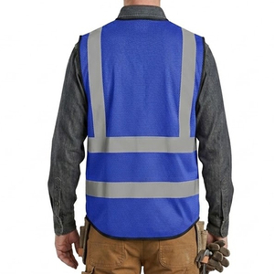 Gilet de travail réfléchissant avec ajustement réglable et poches de rangement, gilet de travail haute visibilité pour les travailleurs - Product Image 2