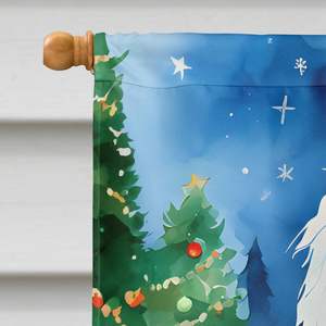 Antiguo perro pastor inglés Navidad bandera grande para porche Multicolor poliéster patio Banner ilustraciones decorativas pared colgante casa tamaño - Product Image 3