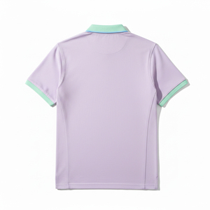 Chemise Homme Style Vintage en Tissu Tricoté Toile Unie Respirante à Manches Courtes avec Broderie Logo Personnalisé Rétro Business - Product Image 4