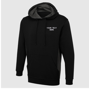 <b>Men's</b> Black Hooded Sweatshirt Regular Fit Cotton Fleece Casual Solid Color Pocket Design Autumn Wear - Product Image 4