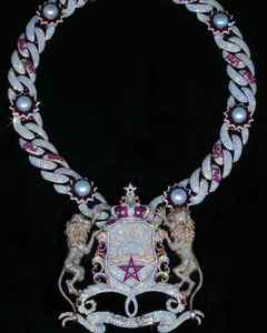 Colgante de Lujo Hiphop con Moissanita, Amuleto de Escudo, Corte Brillante Redondo, Joyería Plateada para Fiesta de Hombres - Product Image 3