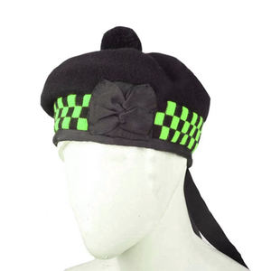 Gorro Balmoral Verde Vibrante Hecho a Mano en Escocia, OEM ODM, Gorros Tradicionales para Kilt, 100% Lana, Más Vendido - Product Image 2