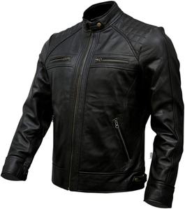 Blouson aviateur pour homme en cuir véritable de qualité supérieure, style tendance, imperméable, écologique, respirant, hiver, nouveauté - Product Image 2