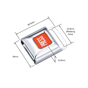 Herrajes para Correas de Bolsos, Accesorio para Llaveros, Hebilla de Cinturón de Seguridad de Acero al Carbono S50, Botón de Presión, Ajuste Universal, Alta Resistencia a la Tracción CP65 - Product Image 2