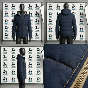 Chaqueta Acolchada de Lona Estilo Urbano, Elegante, Resistente al Viento e Impermeable, Corte Holgado, Informal y Moderna - Product Image 6