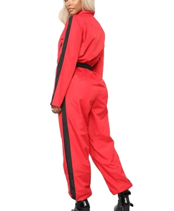 Breathable Wholesale Women's Plus Size Jumping Set Windbreaker Tracksuit Zipper Sportswear Nylon Crop Windbreaker Tracksuit - Product Image 3