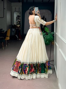 Ensemble Lehenga Choli en rayonne brodée, longueur au sol, tenue ethnique indienne pakistanaise pour femmes, robe de fête de mariage - Product Image 3