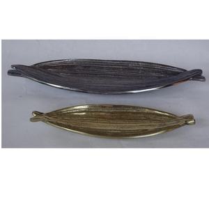 Bol de bateau moderne en fonte d'aluminium Bol en fonte d'aluminium brut en laiton forgé Bol de bateau ovale conique Artisanat en métal Décor moderne - Product Image 2