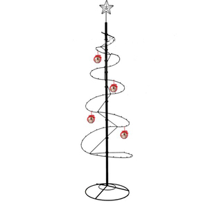 Support de Présentation de Noël Rustique Nordique, Finition Noire, Éclairage LED, Arrangements Métalliques, Ornements et Fournitures - Product Image 3