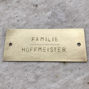<b>Brass</b> Customized Engraving <b>Brass</b> Name <b>Plate</b> in Polish Finished Luxury Name <b>Plate</b> For Home Decor / Office Decor - Product Image 3