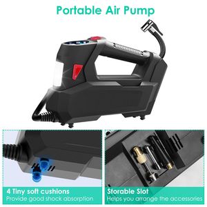 Pompa per Pneumatici Portatile 90W 120 PSI con Display Digitale, Luce LED, Ugello Gonfiabile, Ago, Fusibile e Illuminazione LED per Facile Utilizzo - Product Image 5