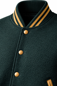 Chaqueta Universitaria Personalizada, Cuerpo de Lana, Mangas de Cuero, Chaqueta Letterman, Chaqueta de Béisbol Universitaria Bordada - Product Image 5