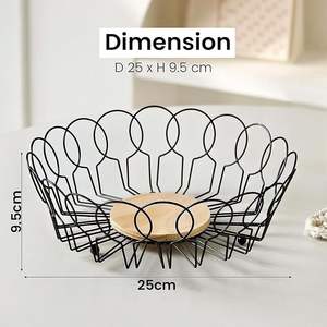 Panier de rangement en métal noir profond, organisateur en maille robuste pour étagère - Product Image 4