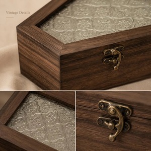 Caja de Almacenamiento de Madera Natural Más Vendida con Tapa con Bisagras, Organizador Duradero para el Hogar, Oficina, Dormitorio y Embalaje de Regalos en Venta - Product Image 4