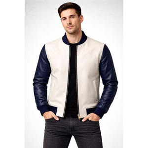 <b>Men</b> Premium Genuine <b>Leather</b> <b>Jacket</b> Casual Soft Comfortable Durable Full Zip Regular Fit Winter Breathable Quick-Dry Fashion - Product Image 3