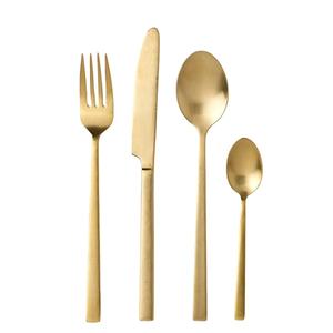 ชุดเครื่องใช้บนโต๊ะอาหารทองเหลืองทอง4ชิ้น - Product Image 1