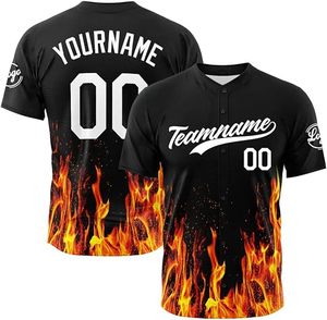Venta al por Mayor Directa de Fábrica, Camisetas de Béisbol Personalizadas con Logotipo, Nombre del Equipo, Nombre del Jugador, Número, Secado Rápido, Tela 100% Poliéster, OEM, ODM - Product Image 1