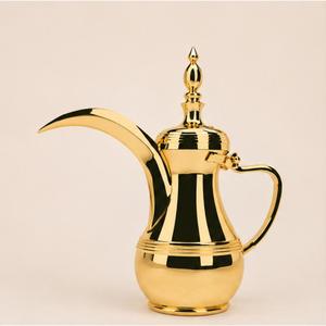 Luxury Gold-Plated <b>Arabic</b> Coffee Pot Dallah Traditional Stainless Steel Long Spout Teapot for Home Decor & Eid Celebrations - Product Image 3