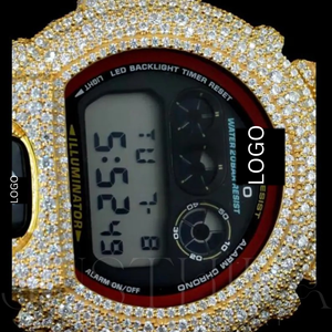 DW6900 Glacier Ice Custom Mod <b>Watch</b> Stainless Steel <b>Case</b> Crystal Diamond Look Frozen Style Luxury Wristwatchcustom - Product Image 2