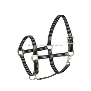 Harnais pour cheval en nylon bicolore personnalisé, confortable et durable, avec quincaillerie en acier inoxydable réglable - Product Image 4