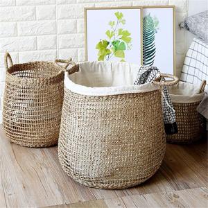 Cesta de Almacenamiento Multifuncional Rústica Ecológica de Pasto Marino de Primera Calidad, Organizador Tejido Natural para Cocina y Lavandería - Product Image 5