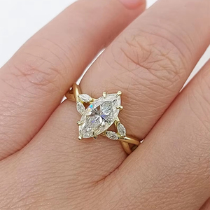 Gorgeous Lab Grown 2.00CT VS2 Marquise Cut Diamond Solitaire <b>Ring</b> 18K Yellow Gold Party Gift Jewelry For Wedding Birthdays Etc - Product Image 1