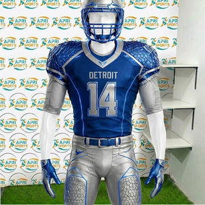 Uniformes de football américain personnalisés pour hommes et jeunes, avec nom et numéro d'équipe, design sublimé et emballage - Product Image 6
