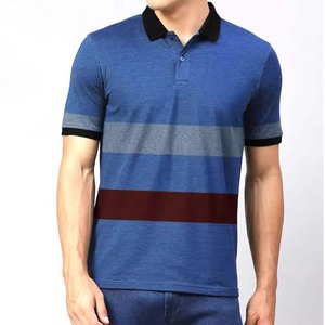 Polo Homme d'Été Tendance Urbaine à Manches Courtes – Design Personnalisé, Coton Respirant, Imprimé Couleurs Contrastées, Style Décontracté - Product Image 1