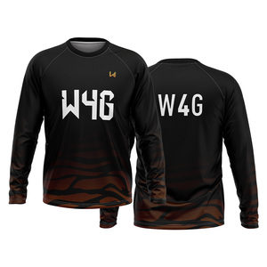 T-shirt de compression à manches longues avec logo personnalisé, polyester et élasthanne, vêtements de sport pour hommes - Product Image 1