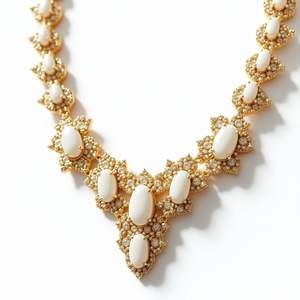 Collier de mariée audacieux blanc multi-formes, collier de créateur lourd en zircon cubique, bijoux de fête en argent 925 plaqué or 18 carats - Product Image 6