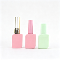 Échantillon gratuit Usine En Gros Vide Verre Vernis Bouteille Personnalisé et LOGO Uv Gel Vernis À Ongles Bouteille Avec Brosse Couvercle Rose