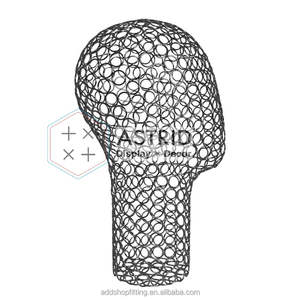 Soporte de exhibición de sombrero de acero ecológico independiente con acabado mate negro para tienda de ropa - Product Image 1