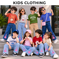 Expédition immédiate, vêtements en gros fabriqués au Bangladesh, assortiment de modèles, fournisseur en gros, t-shirts respirants pour enfants, garçons et filles, OEM