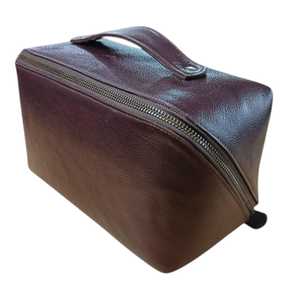 Neceser de Cuero Genuino con Logotipo Personalizado, Impermeable, para Hombre, Organizador de Viaje, Estilo Vintage, LNTB-0010C - Product Image 5
