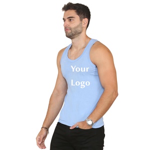 Camiseta sin mangas de algodón 100% de talla grande del proveedor directo, informal en forma de V para entrenamiento, correr, entrenamiento, Yoga, culturismo, precio bajo - Product Image 5