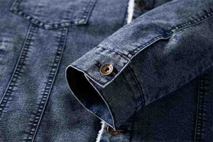 Wholesale <b>Fleece</b> <b>Lined</b> Buttoned Men's Sherpa Denim <b>Jackets</b> Custom Front Logo Breathable Winter <b>Jackets</b> For Streetwear Outerwear - Product Image 6