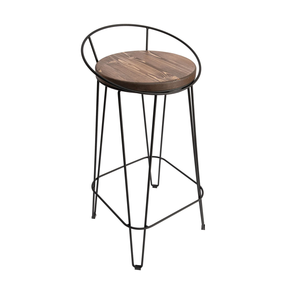 Sillas de Barra Modernas de Madera y Tela Estilo Nórdico para Hogar, Sala de Estar, Hotel, Comedor - Muebles Comerciales Ecológicos - Product Image 1