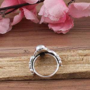 แหวนแต่งงานพลอยธรรมชาติสีรุ้ง เงินแท้ 925 ประดับเทอร์ควอยซ์ ดีไซน์คลาสสิก วงแหวนนิรันดร์ สำหรับผู้หญิง เครื่องประดับคุณภาพสูง ขายส่ง สินค้าใหม่ - Product Image 5